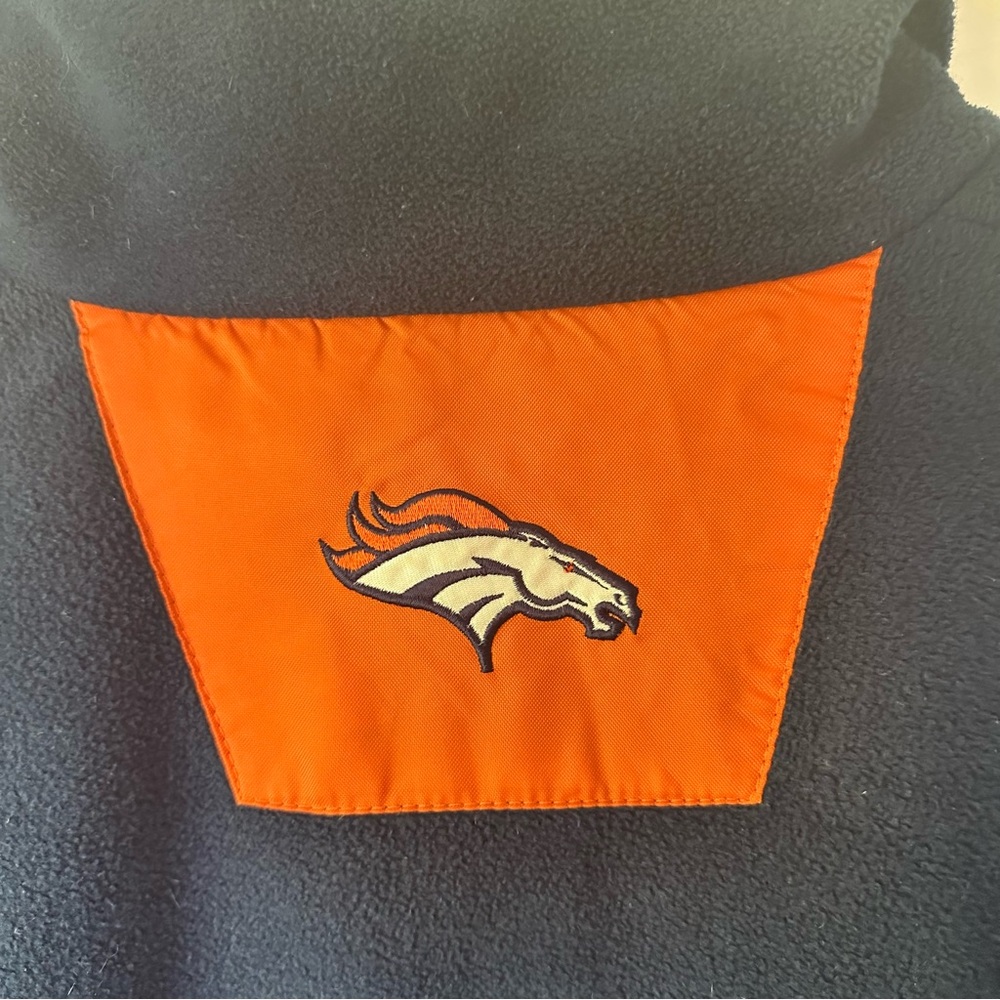 Vintage NFL Denver Broncos Zip-Up Men's Reversible Fleece Jacket X-Large - Picture 8 of 15